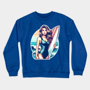 Girl Sport Surf Crewneck Sweatshirt